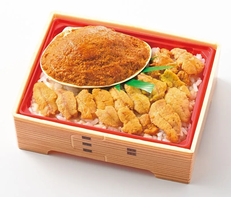 福島県 常磐線いわき駅 「BIGうに貝焼きと生雲丹弁当」