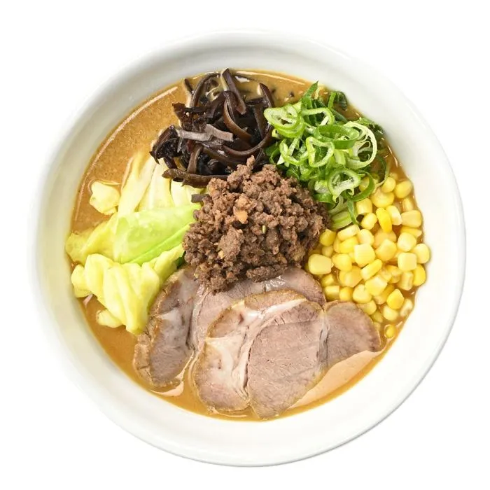 ＜らーめん 山嵐＞札幌背脂みそ エゾ鹿肉とコーンのせ