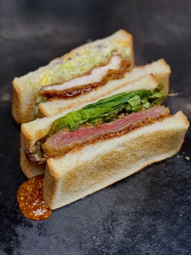 ＜ハイライト食堂＞黒毛和牛のヒレカツサンド×ハイライトカツサンド